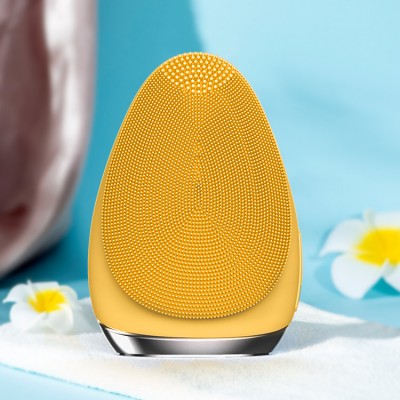 Face Brush Cleaning Electric Round Face Scrubber Silicone Face Cleansing Brush